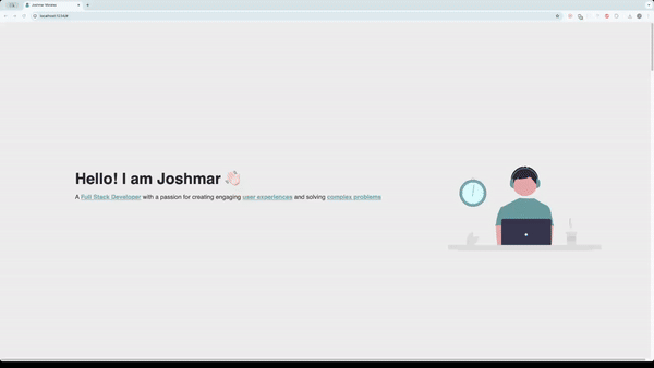 Portfolio Website screenshot 1